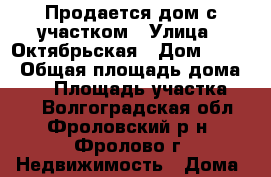 Продается дом с участком › Улица ­ Октябрьская › Дом ­ 105 › Общая площадь дома ­ 51 › Площадь участка ­ 14 - Волгоградская обл., Фроловский р-н, Фролово г. Недвижимость » Дома, коттеджи, дачи продажа   